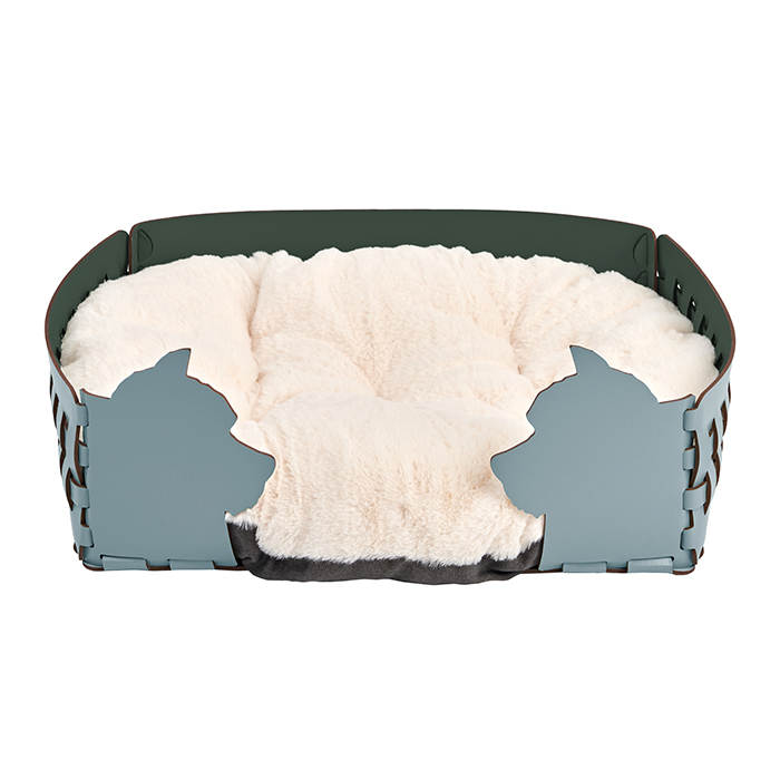 ADJ Лежанка Dog, 45х30хН15 см., цвет: небесный/эвкалипт