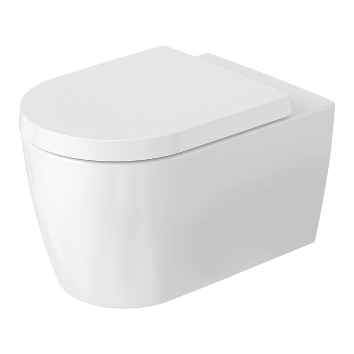 Duravit Me by Starck Унитаз подвесной 36x54см, безободковый, tornado, покрытие Durashield+, сиденье SoftClose, цвет: белый глянцевый