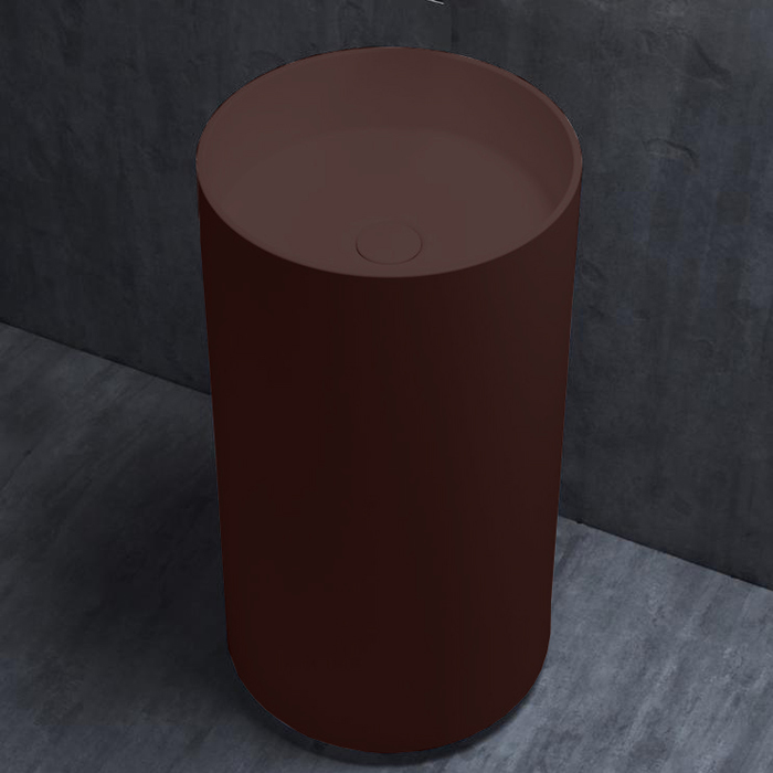 Salini Armonia Раковина накладная 45х45х85см, без отв. под смес, без перелива, материал: S-Stone, цвет: RAL8015