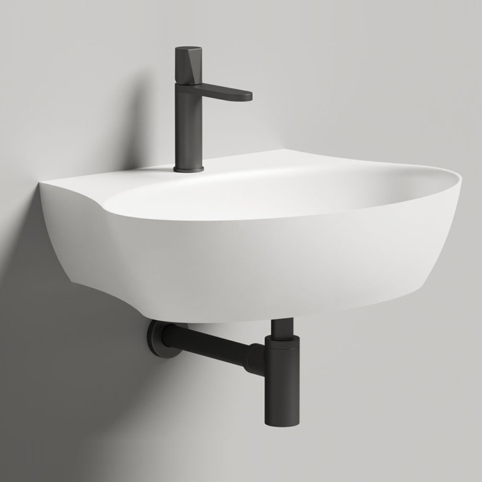 Salini Alda Wall 01 Раковина 58х45х15см., с 1 отв., сифон, слив-пер, мат-л: S-Sense, цвет: белый глянцевый