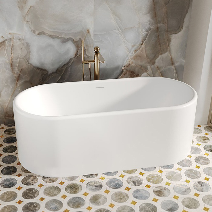 Salini Perla Plus Ванна отдельностоящая 170x80см, материал S-Stone, цвет: белый матовый