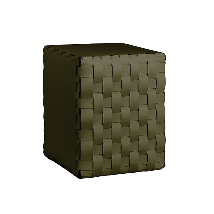 ADJ Пуф, 35x35xH40 см., цвет: оливковый/горчичный