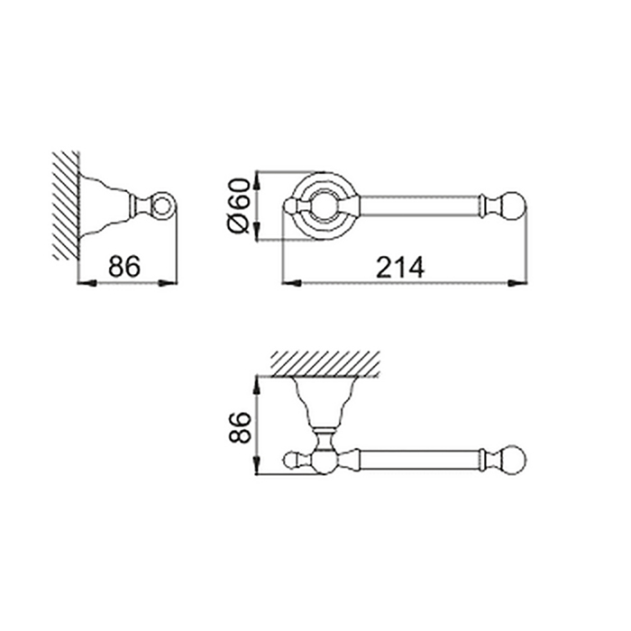 CISAL Arcana Держатель туалетной бумаги, цвет: хром