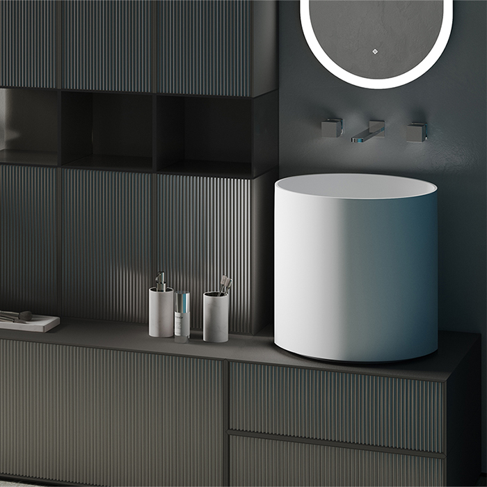 Salini Armonia Зеркало для ванны 45х178.5х2.5см., фоновая и фронтальная подсветка 3в1, сенсорный выключатель, крепления, без подогрева