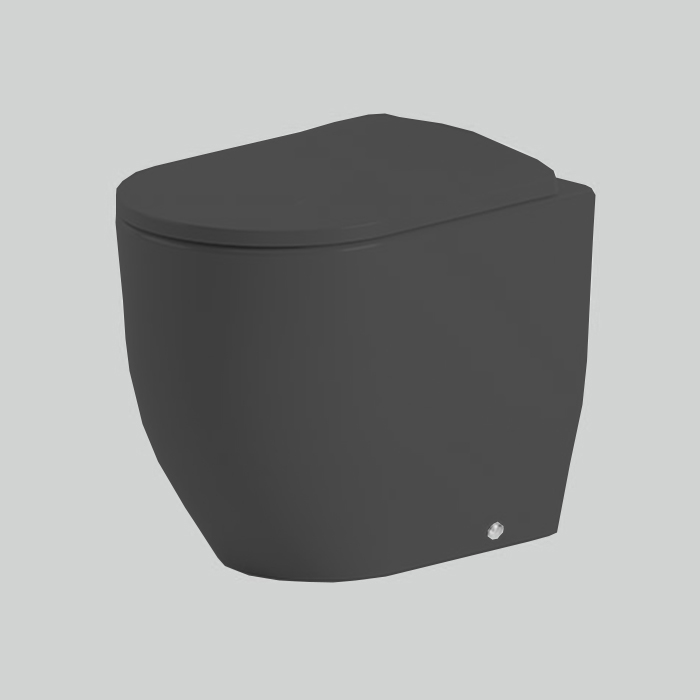 Artceram Monet Унитаз напольный 36х52см., приставной Rimless, цвет: черный матовый