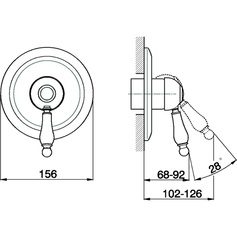 CISAL Arcana Empress Однорычажный смеситель для душа, цвет: хром 