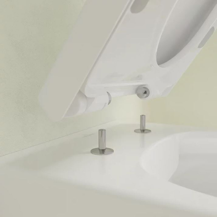 Villeroy&Boch Avento Комплект унитаз-подвесной 37x53см, сиденье QuickRelease, SoftClose, цвет: альпийский белый