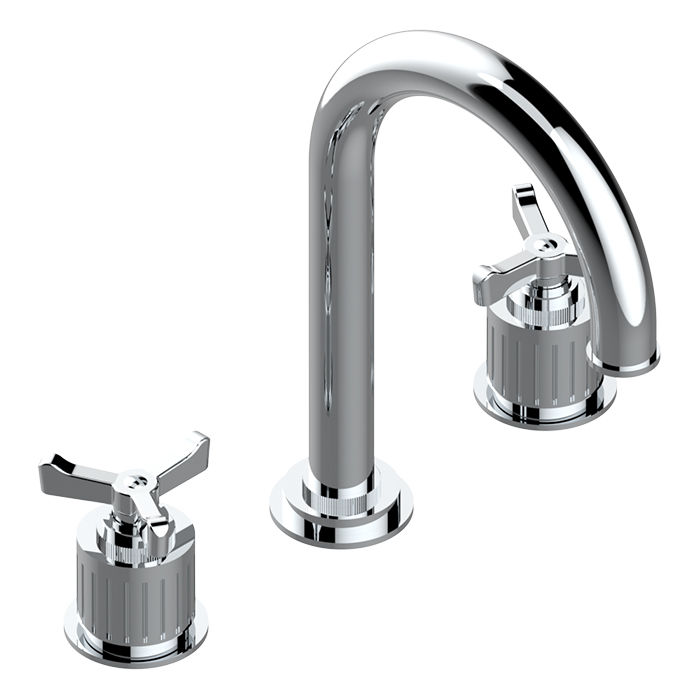 THG Hamptons Смеситель для раковины, 3 отв., цвет: хром