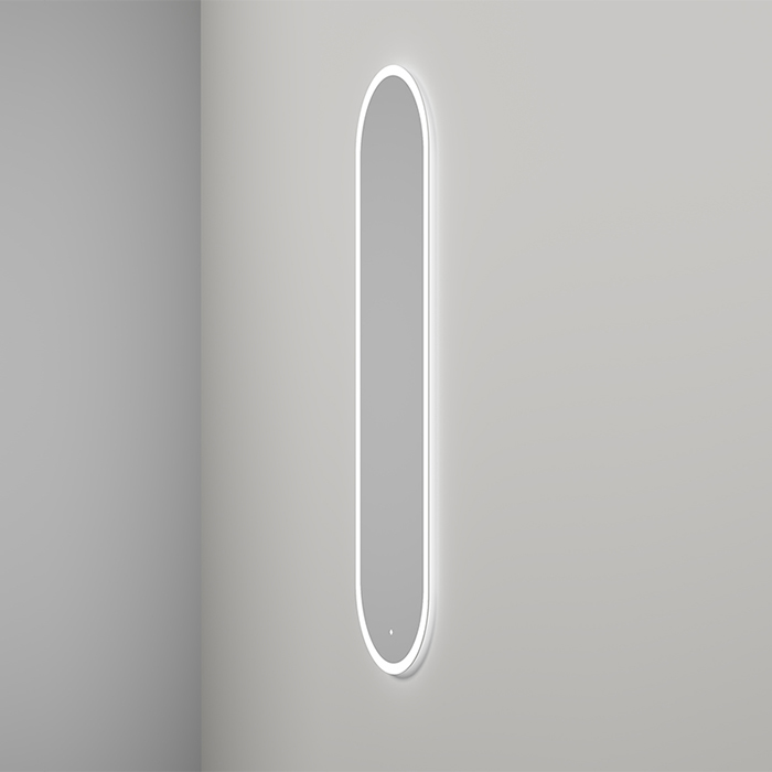 Salini Armonia Зеркало для ванны 45х158.5х2.5см., фоновая и фронтальная подсветка 3в1, сенсорный выключатель, крепления, без подогрева