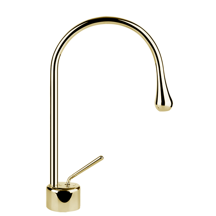 Gessi Goccia Смеситель для раковины, на 1 отв., излив: 17.4см R=90, цвет: Gold CCP