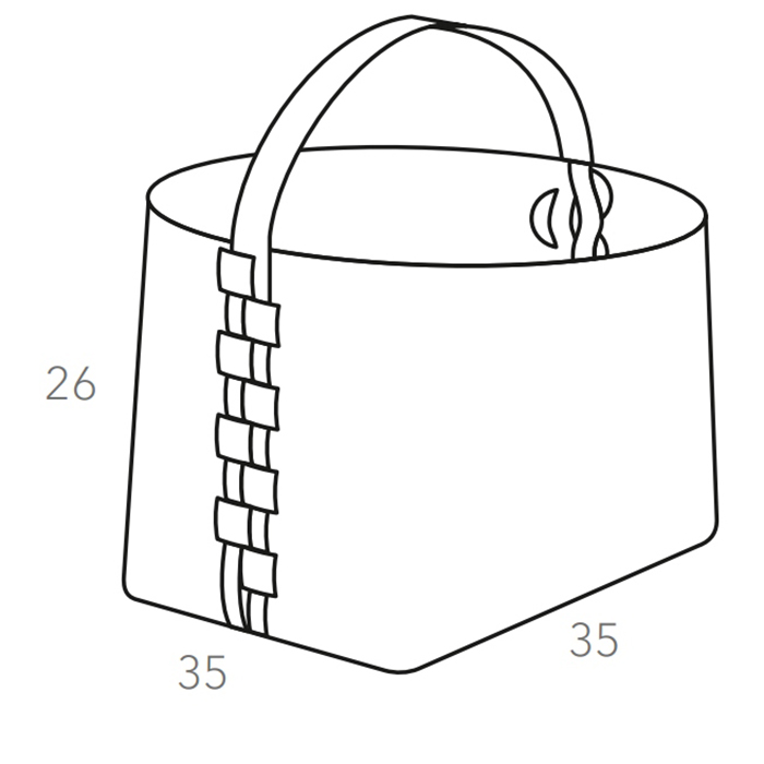 ADJ Корзина Helena, 35x30xH26 см., цвет: черный/серый