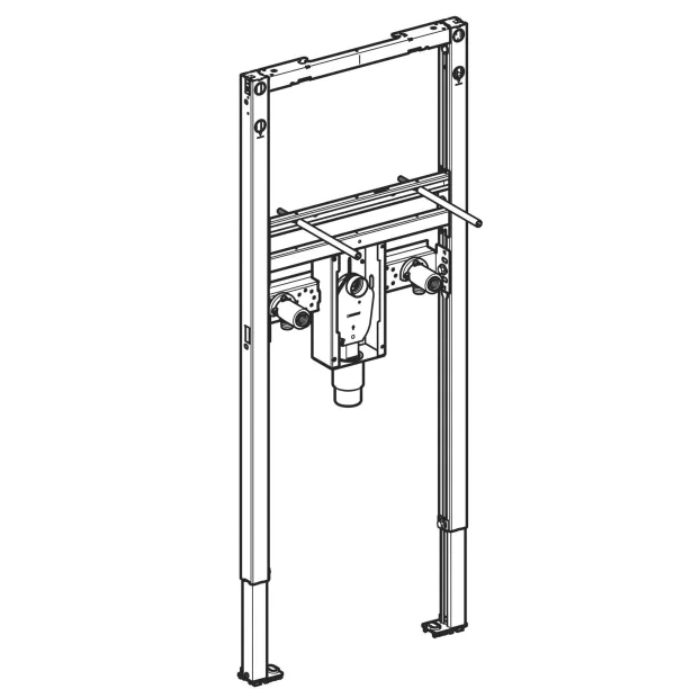 Geberit Duofix Инсталляция для раковины 112см., вертикальный смеситель, с внутристенным сифоном