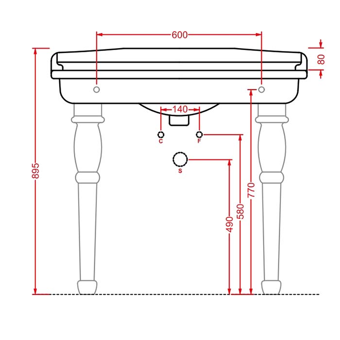 Artceram HERMITAGE Ноги для консоли (комплект-2шт), цвет: белый