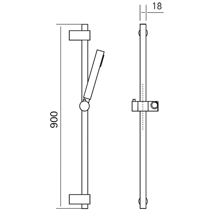 CISAL Xion Душевой гарнитур:ручная лейка,шланг 150 см,штанга 90 см, цвет: нержавеющая сталь
