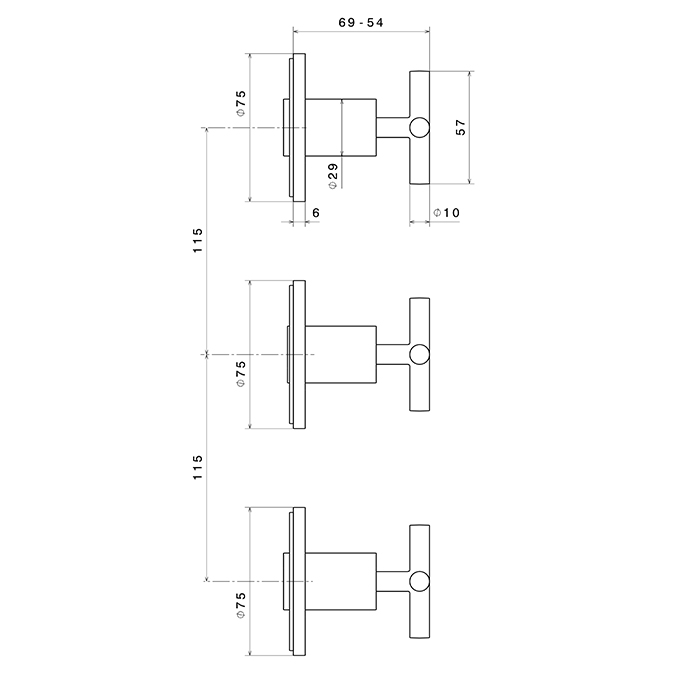 Newform Blink Смеситель для душа, встраиваемый, 2 потока, внешняя часть, цвет: черный матовый