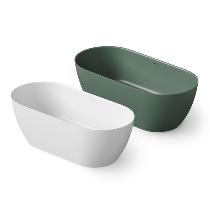 Dea Design Edge Ванна 150x75x57см., отдельностоящая, Solid Surface, цвет: White №18
