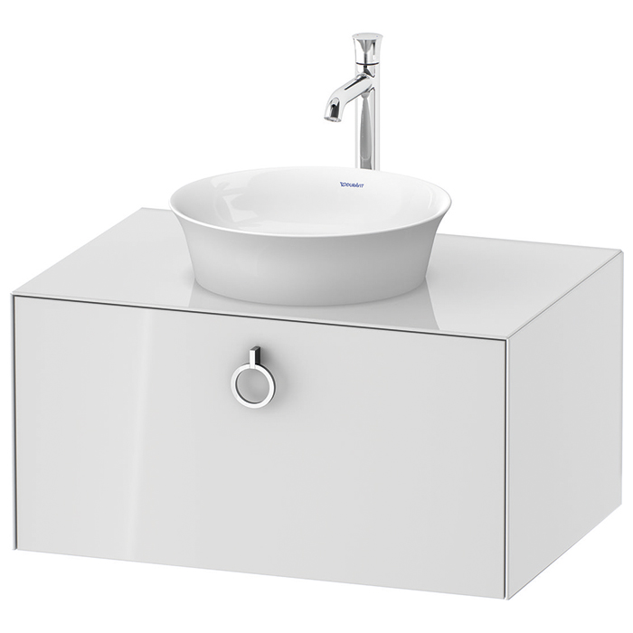 Duravit White Tulip Тумбочка подвесная 80x55х40.8см., раковина, 2 ящика с ручкой, цвет: белый высокоглянцевый