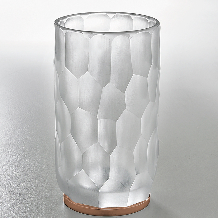 3SC Nest Стакан настольный, цвет: прозрачный хрусталь/Warm Brushed Bronze PVD