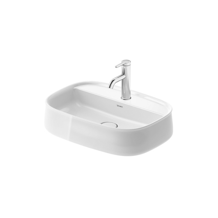 Duravit Zencha Раковина 55х39х14см., накладная, 1 отв., цвет: белый глянцевый