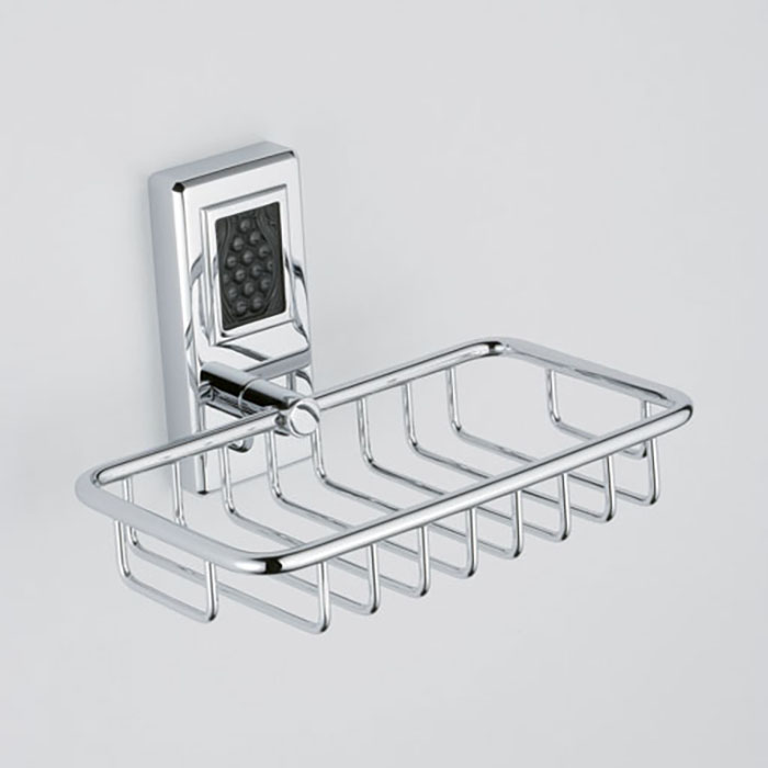 THG Métropolis cristal noir Мыльница-корзина металлическая 160х95мм., подвесная, цвет: хром