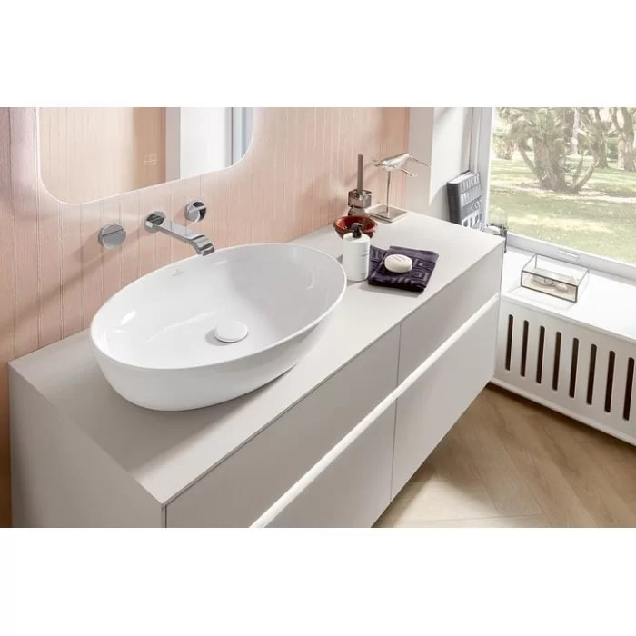 Villeroy&Boch Artis Раковина 61х42х12.5см., накладная, без отв., без перелива, TitanCeram, цвет: альпийский белый
