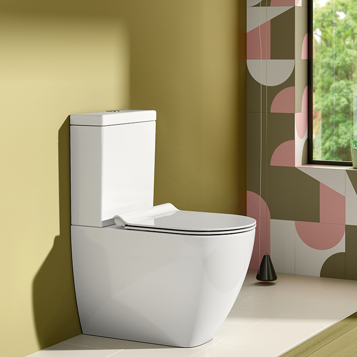 Catalano Sfera Унитаз моноблок 63х36см., безободковый, покрытие Cataglaze, цвет: белый глянцевый