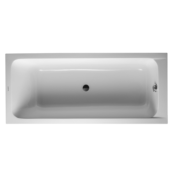 Duravit D-Code  Ванна акриловая прямоугольная 170х50x40см, встраиваемая, с 1 наклоном для спины, выпуск центральный , цвет: белый