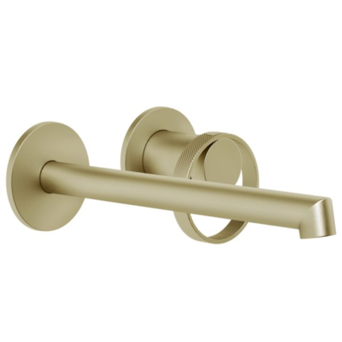 Gessi Anello Смеситель для раковины, настенный, цвет: Brushed Brass PVD