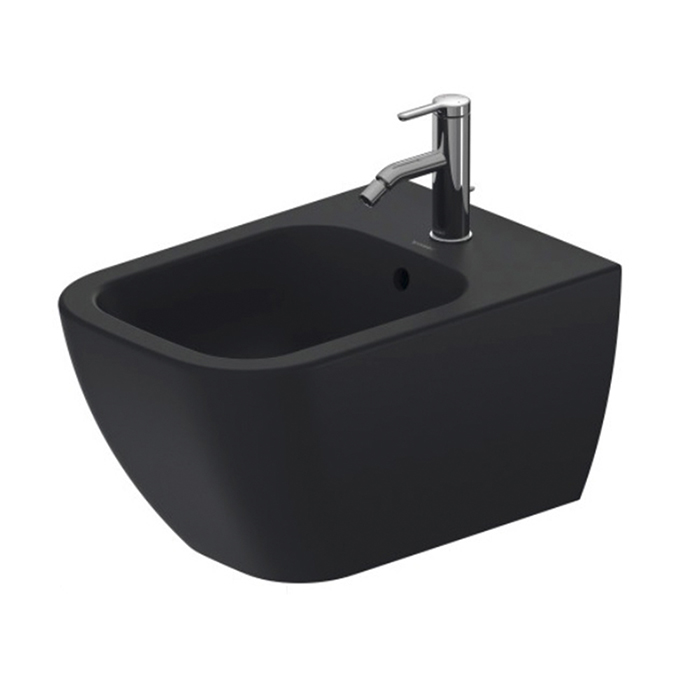 Duravit Happy D.2 Plus Биде подвесное 35.5x54см, с переливом 1 отв для смес, с покрытием WG, цвет: антрацит матовый