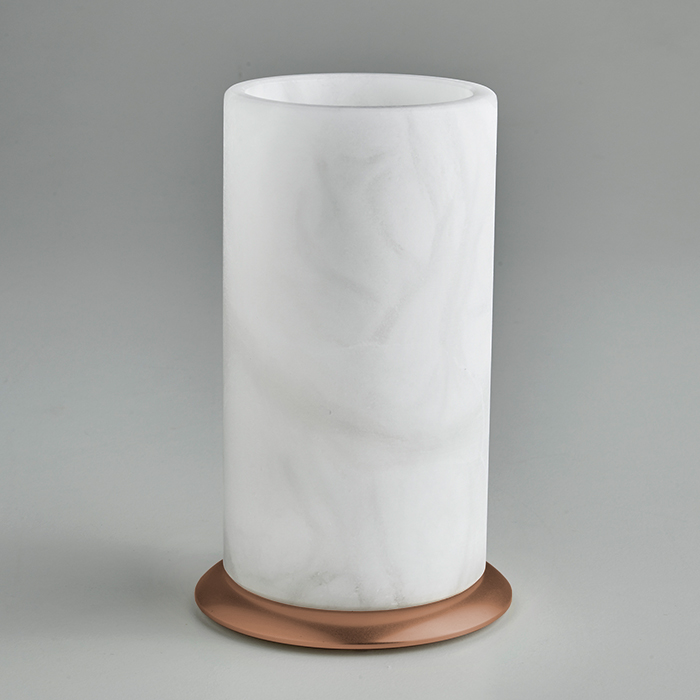 3SC Baster Round Стакан настольный, цвет: алебастр/Warm Brushed Bronze PVD