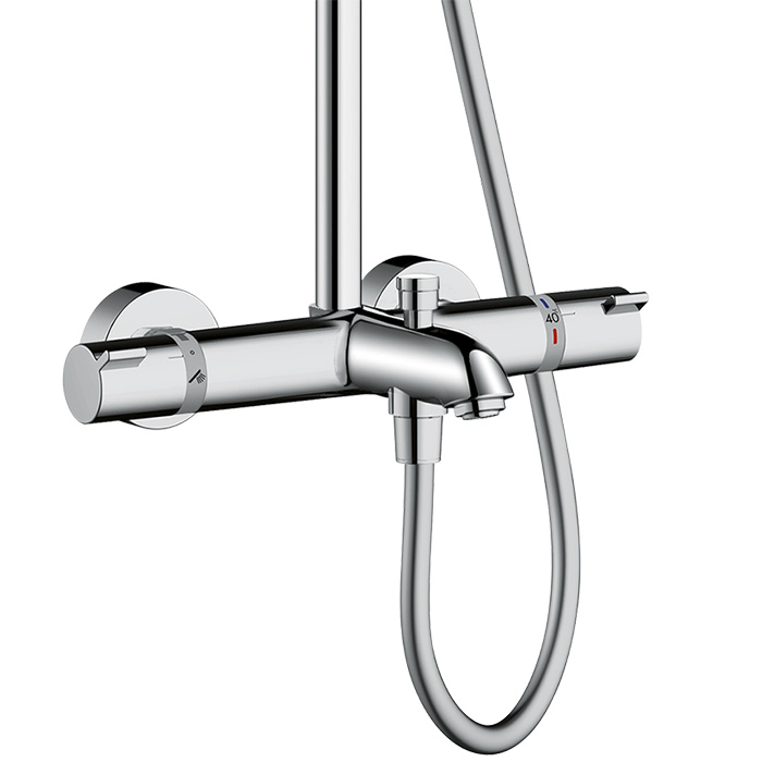 Hansgrohe Crometta E 240 SHP Душевая система 138см, с верхним душем 240х240мм., ручным душем и термостатическим смесителем, цвет: хром
