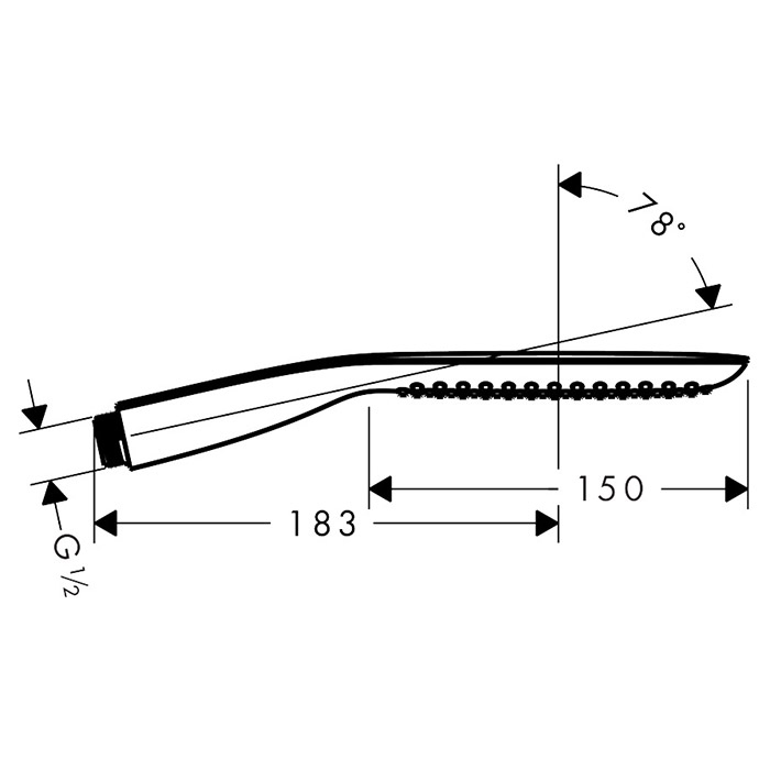 Hansgrohe PuraVida 120 Ручной душ 1jet (RainAir), G1/2, цвет: белый/хром