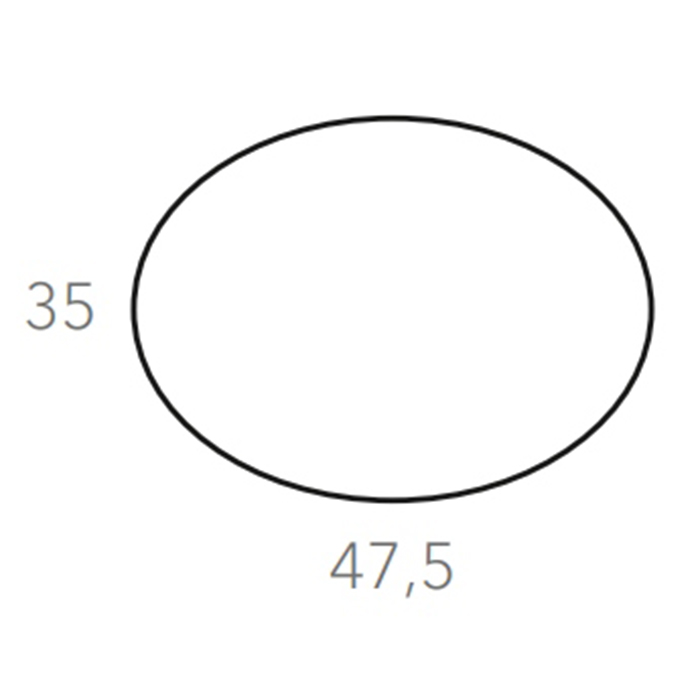 ADJ Плейсмат 47.5x35см., овальный, натуральная кожа, цвет: капучино/шоколад