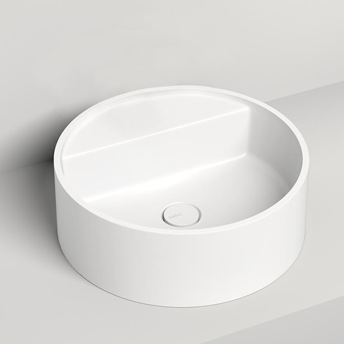 Salini Armonia Top 202 Раковина накладная 45х45х11.6см., без отв., донный клапан, материал: S-Sense, цвет: белый глянцевый