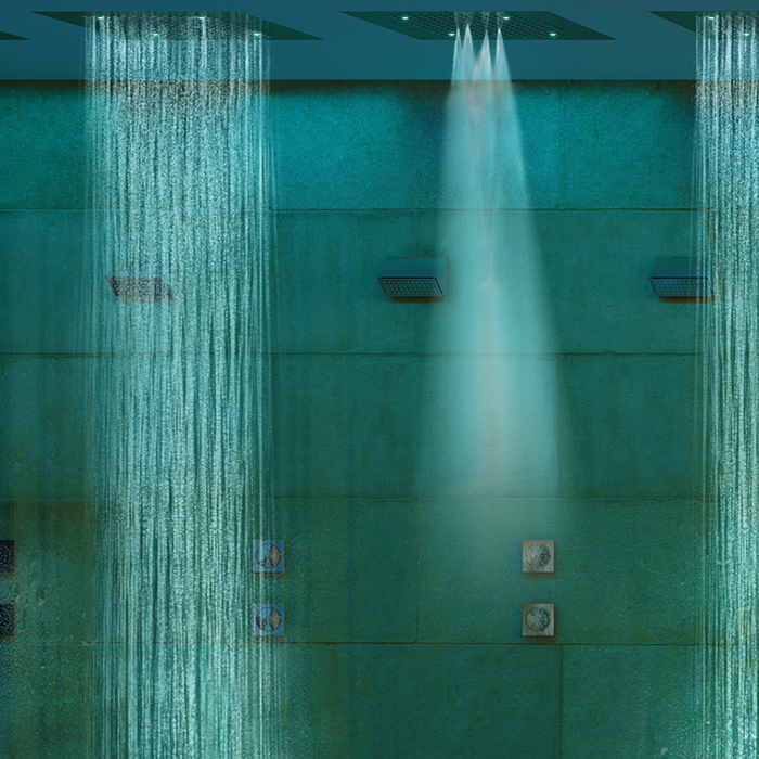 Bossini Dream Верхний душ 57x47см, с 4 LED RGB, 2 режима, потолочный, цвет: хром