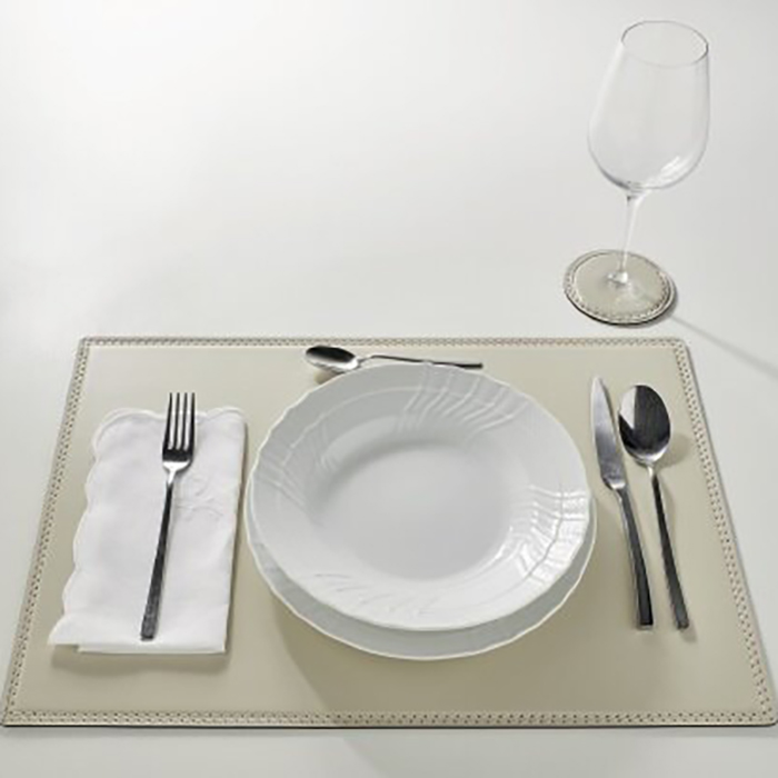 3SC Meridien Коврик 50х0.5х35см., настольный, гладкая кожа, цвет: Avorio