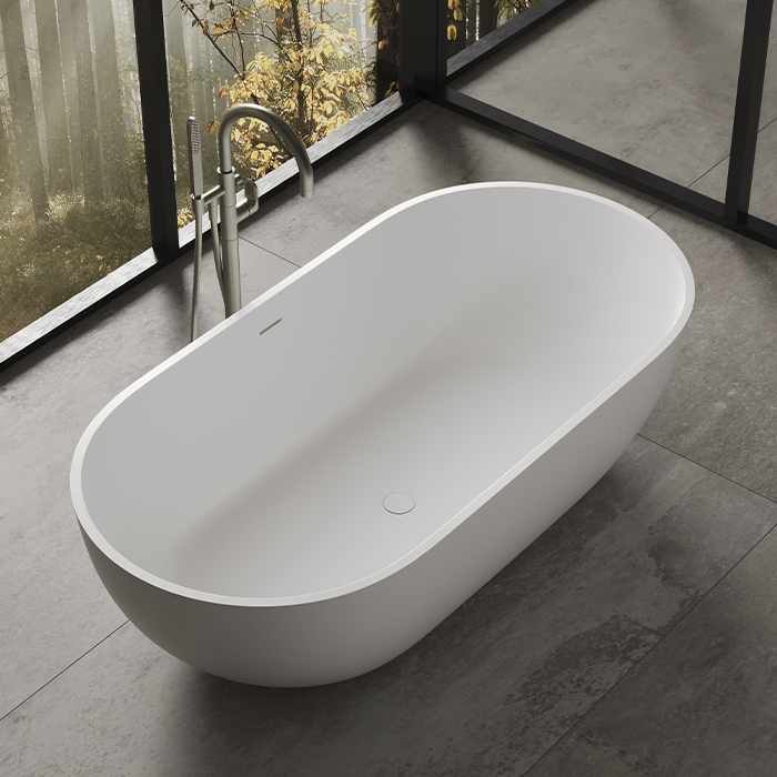 Dea Design Shadow Ванна 140х70х52см., отдельностоящая, Solid Surface, цвет: White №18