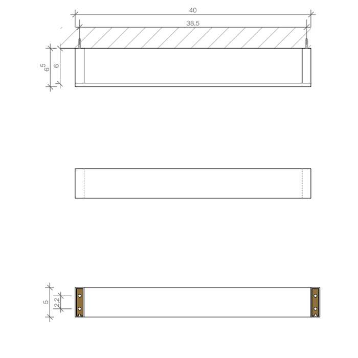 Decor Walther Brick HTE40 Полотенцедержатель 40см, подвесной, цвет: хром