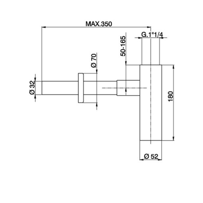 Cisal Ricambi Сифон 1"1/4 для раковины, цвет: темная матовая латунь