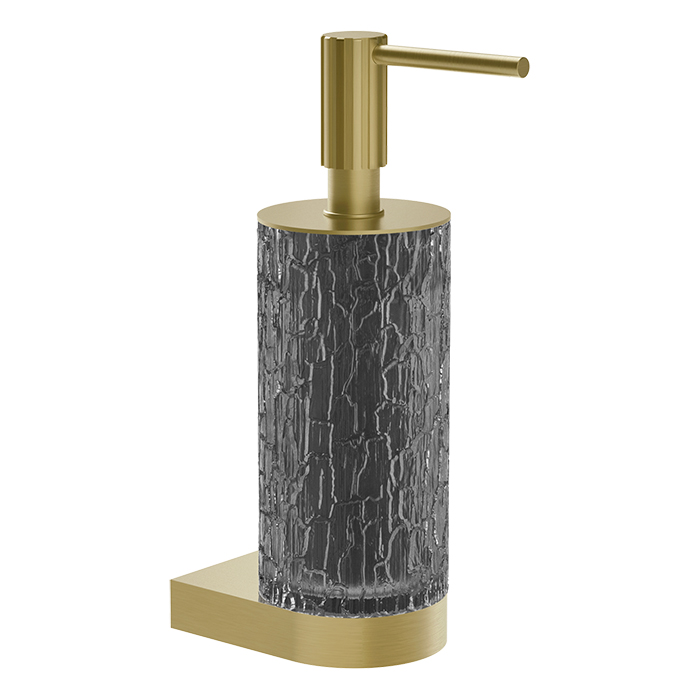 Gessi Incastri Дозатор для жидкого мыла, подвесной, цвет: Brass Brushed PVD/Light Smoke