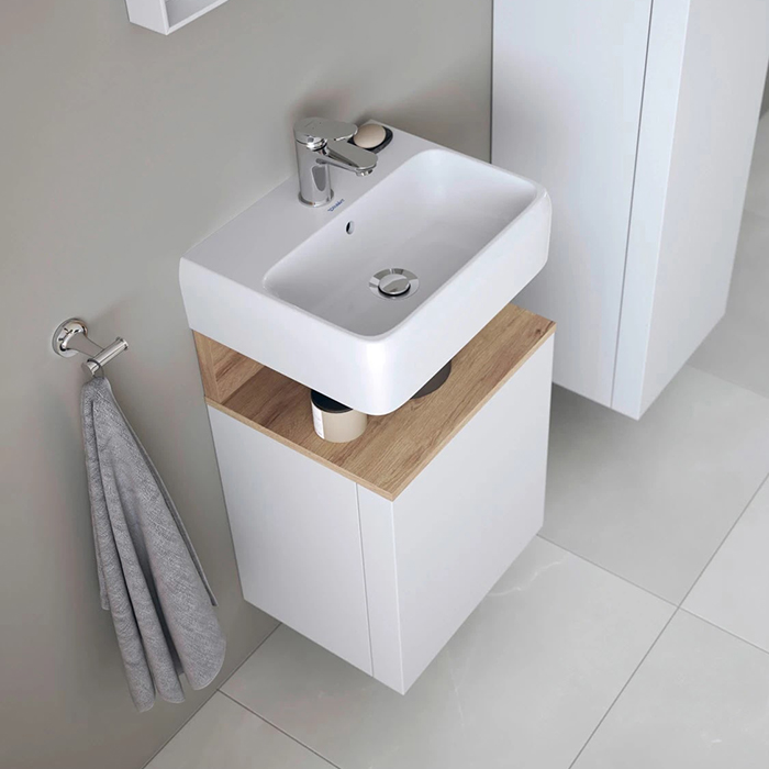 Duravit Qatego Раковина 45х35х12.5см., подвесная, без отв., цвет: белый