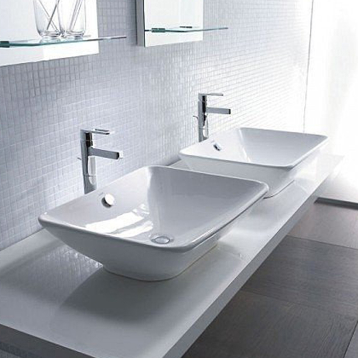 Duravit Starck 3 Раковина накладная, 55х42см., с переливом, с креплениями, цвет: белый