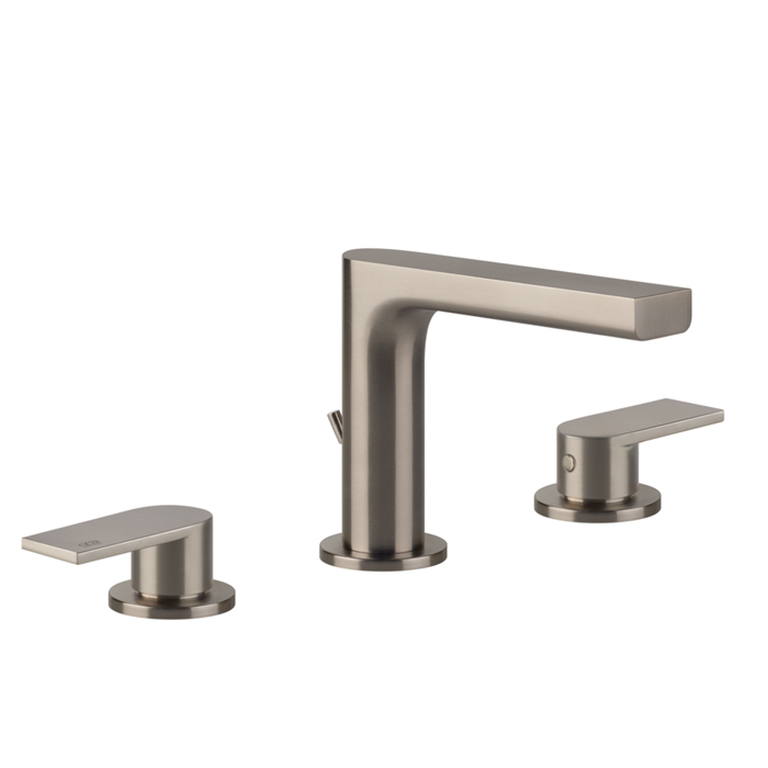 Gessi Emporio Via manzoni Смеситель для раковины, на 3 отв, донный клапан, цвет: Finox Brushed Nickel