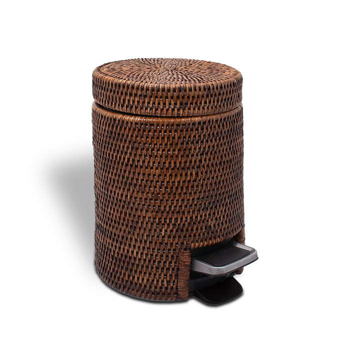 Decor Walther Basket Корзина с педалью, цвет: ротанг темный