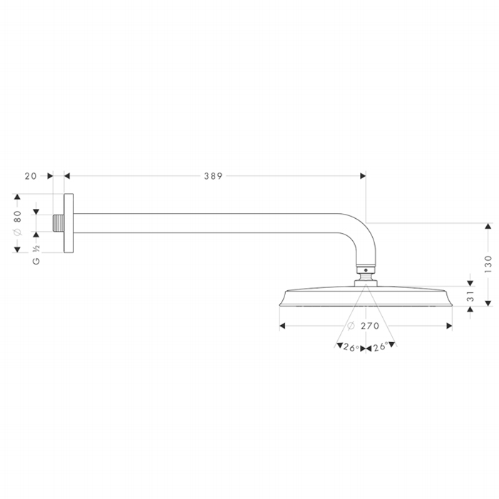 Hansgrohe Raindance Classic AIR 240 Верх. душ