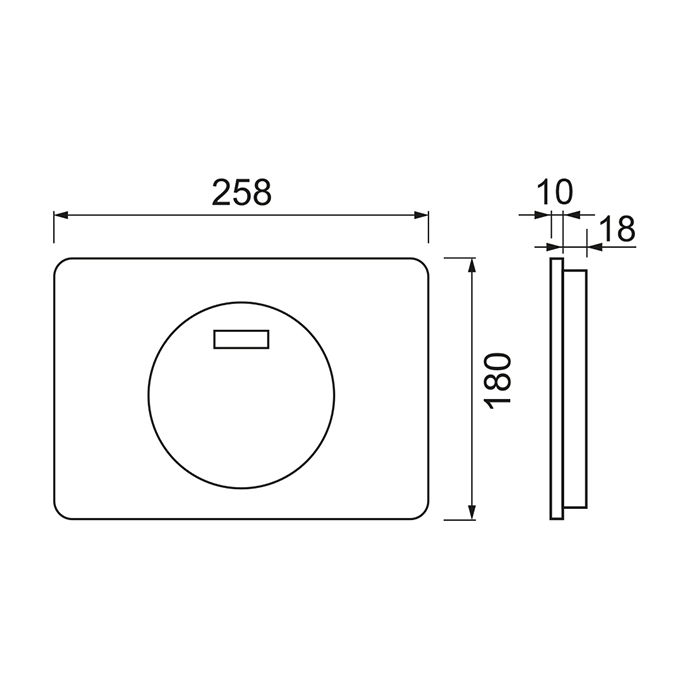 TECEspring SL Электронная панель смыва, с покрытием против отпечатков пальцев, нержавеющая сталь
