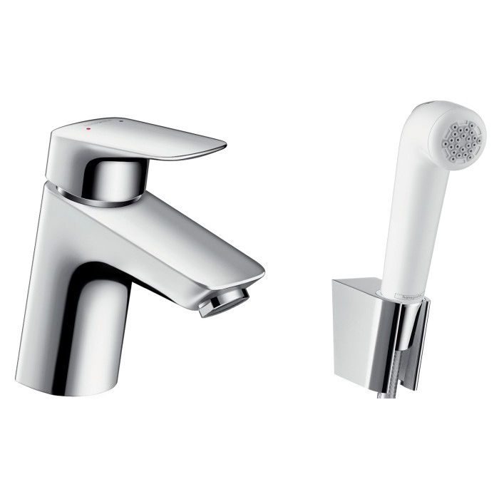 Hansgrohe Logis, Смеситель для раковины с гигиеническим душем, Цвет: хром