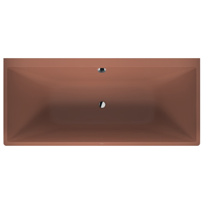 Duravit Vitrium Ванна пристенная 180x80см, с ножками, с2 наклонами для спины, прямоугольная, цвет: матовая корица