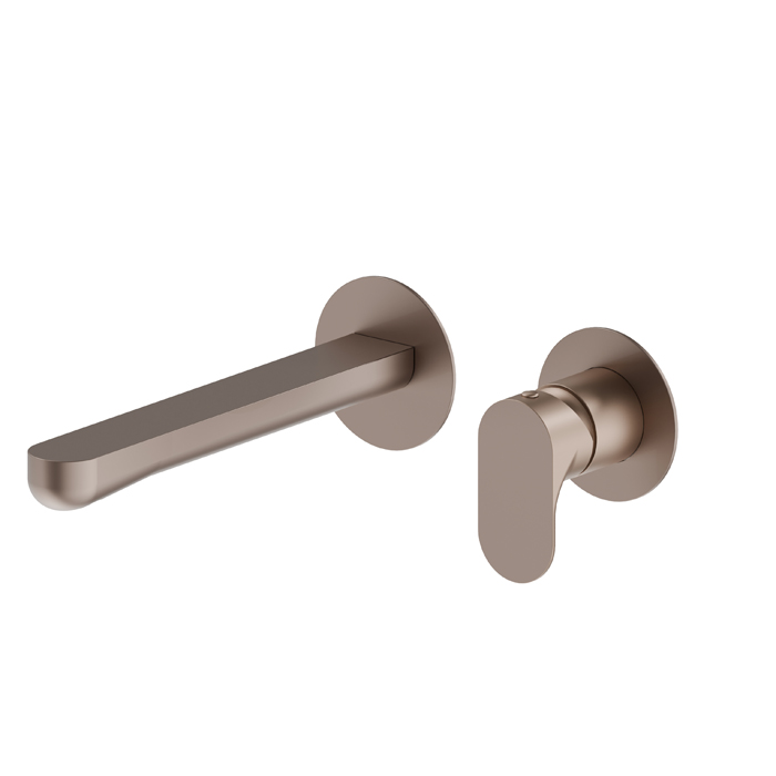 Newform Linfa II Смеситель для раковины, встраиваемый, длинный излив, внешняя часть, цвет: copper glossy