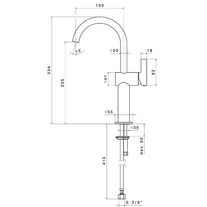 Newform Blink Chic Смеситель для раковины на 1 отв, излив: 15см., цвет: хром